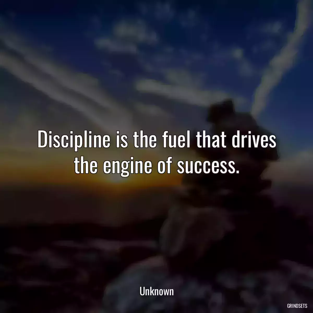 Discipline is the fuel that drives the engine of success.