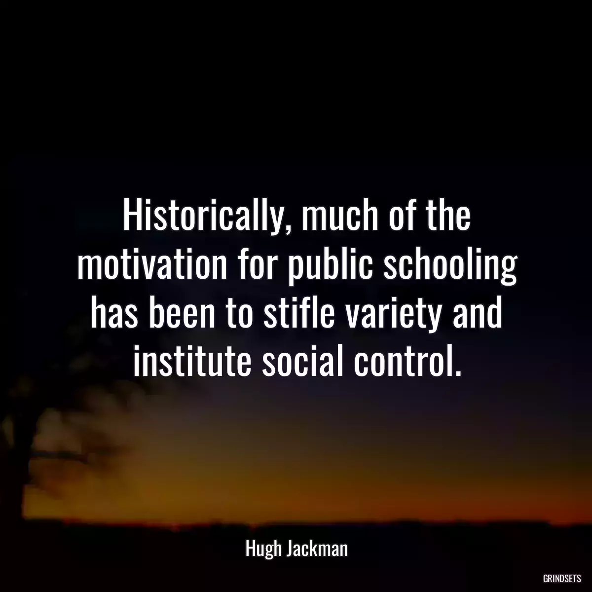 Historically, much of the motivation for public schooling has been to stifle variety and institute social control.