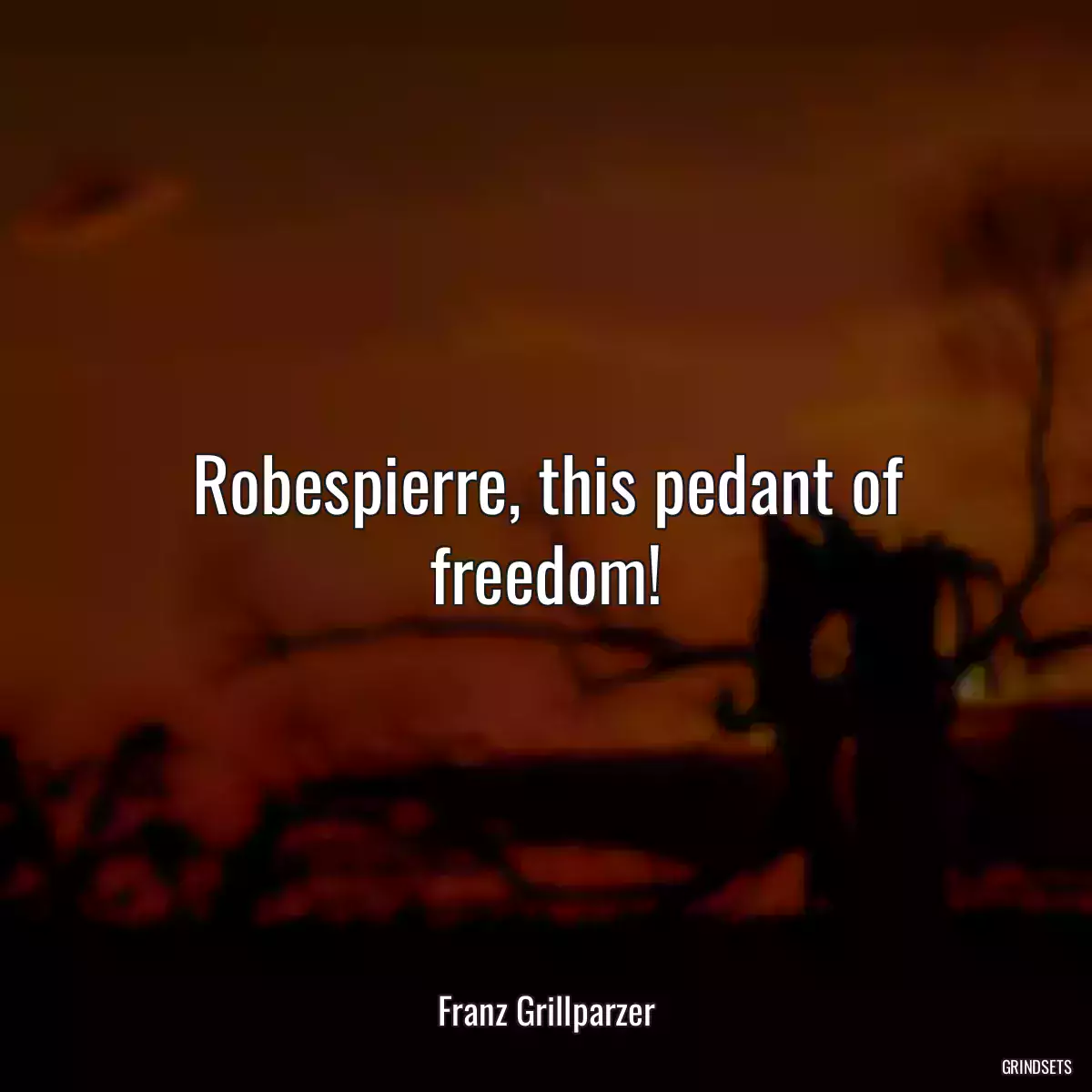 Robespierre, this pedant of freedom!