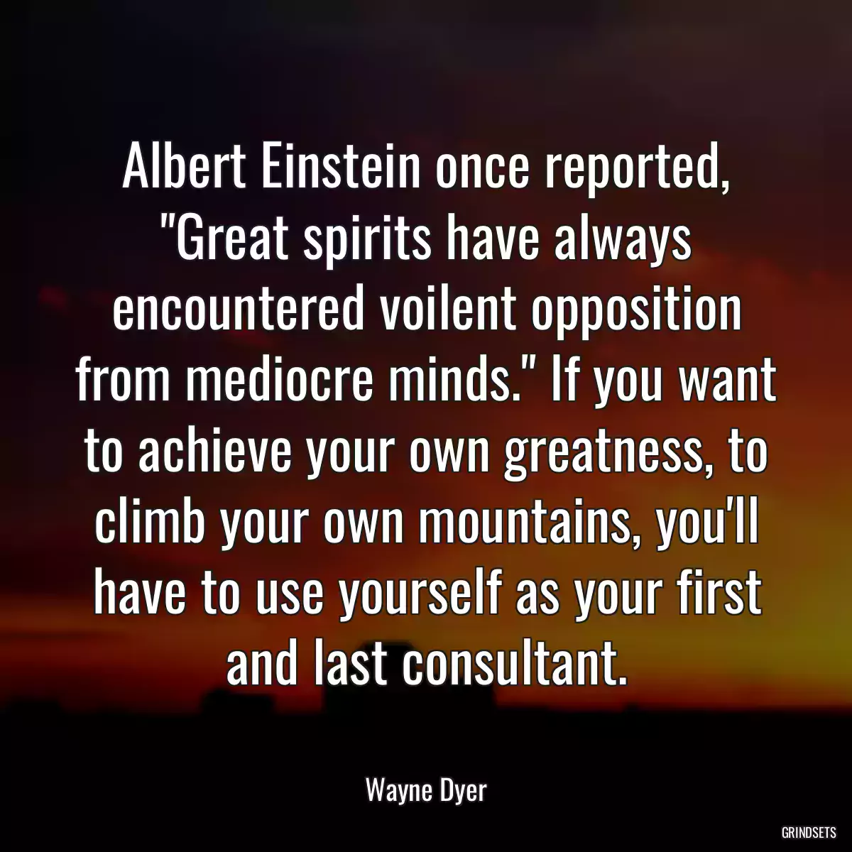 Albert Einstein once reported, \