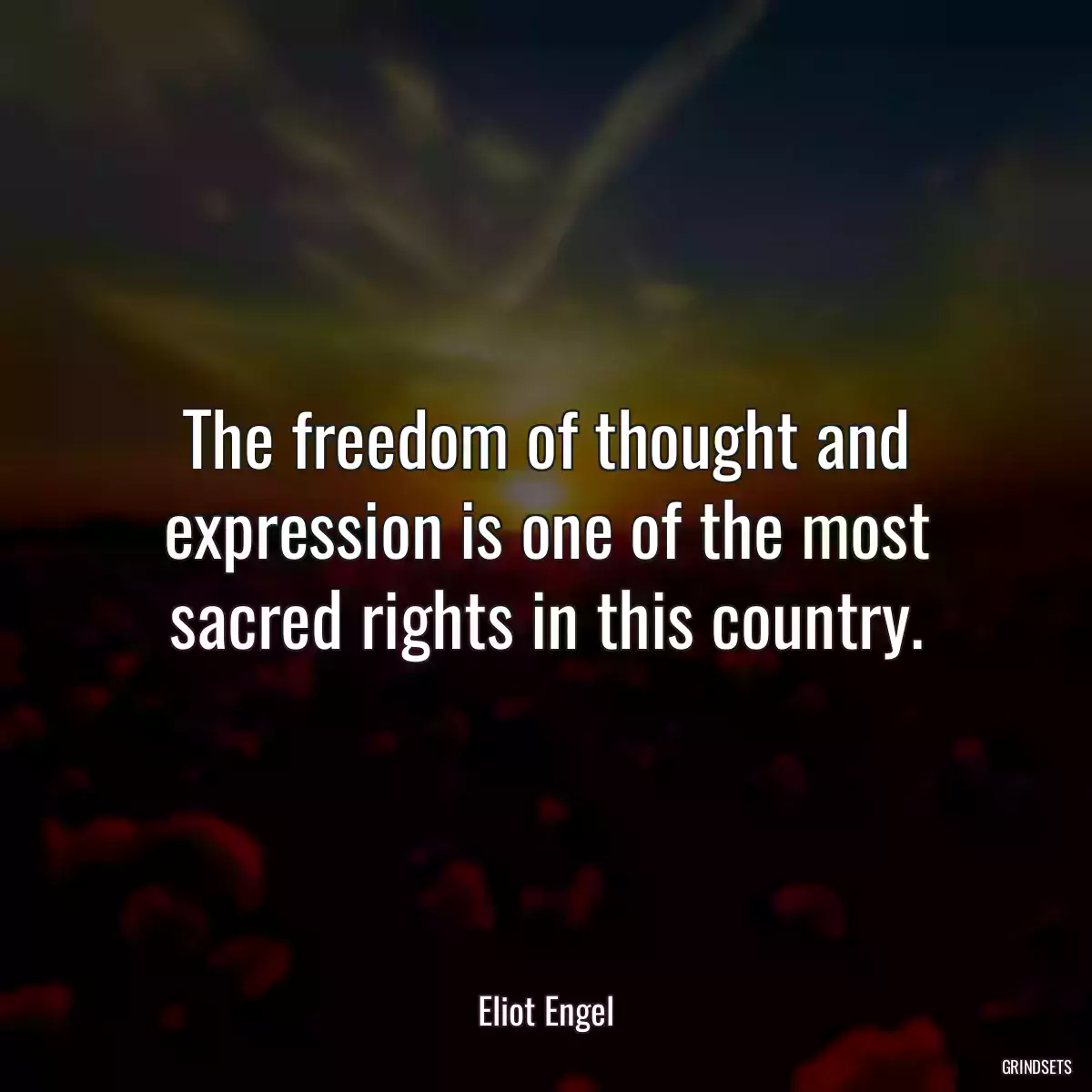 The freedom of thought and expression is one of the most sacred rights in this country.