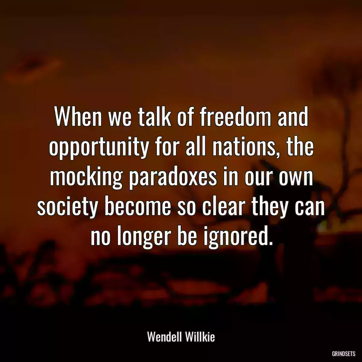 When we talk of freedom and opportunity for all nations, the mocking paradoxes in our own society become so clear they can no longer be ignored.