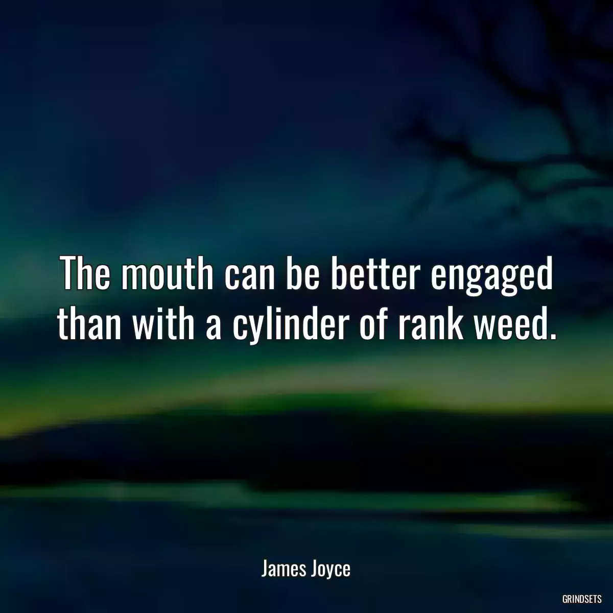 The mouth can be better engaged than with a cylinder of rank weed.