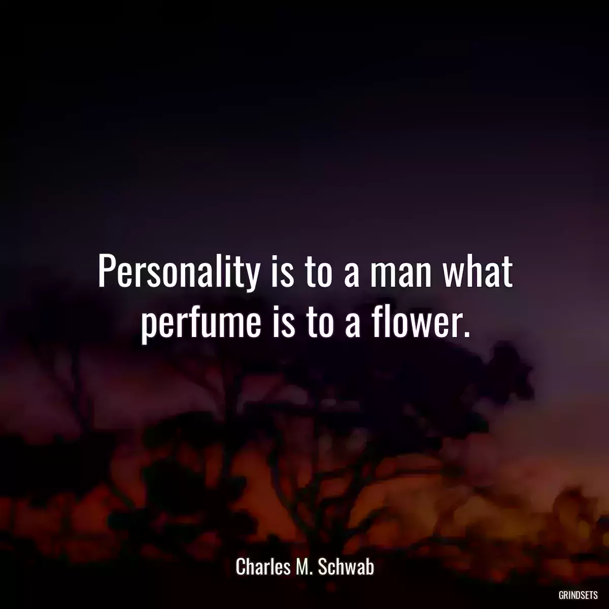 Personality is to a man what perfume is to a flower.