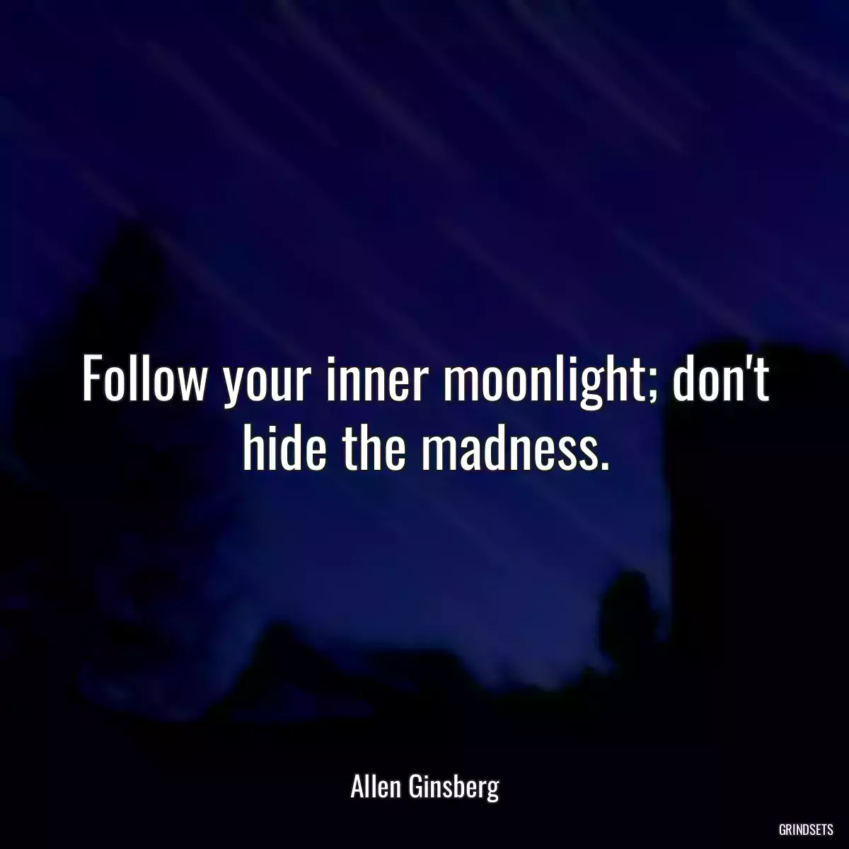 Follow your inner moonlight; don\'t hide the madness.