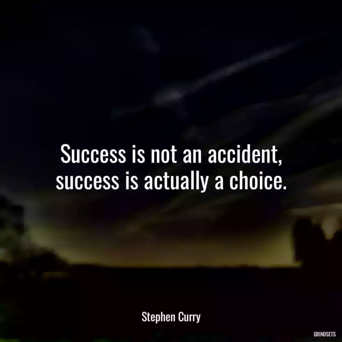 Success is not an accident, success is actually a choice.