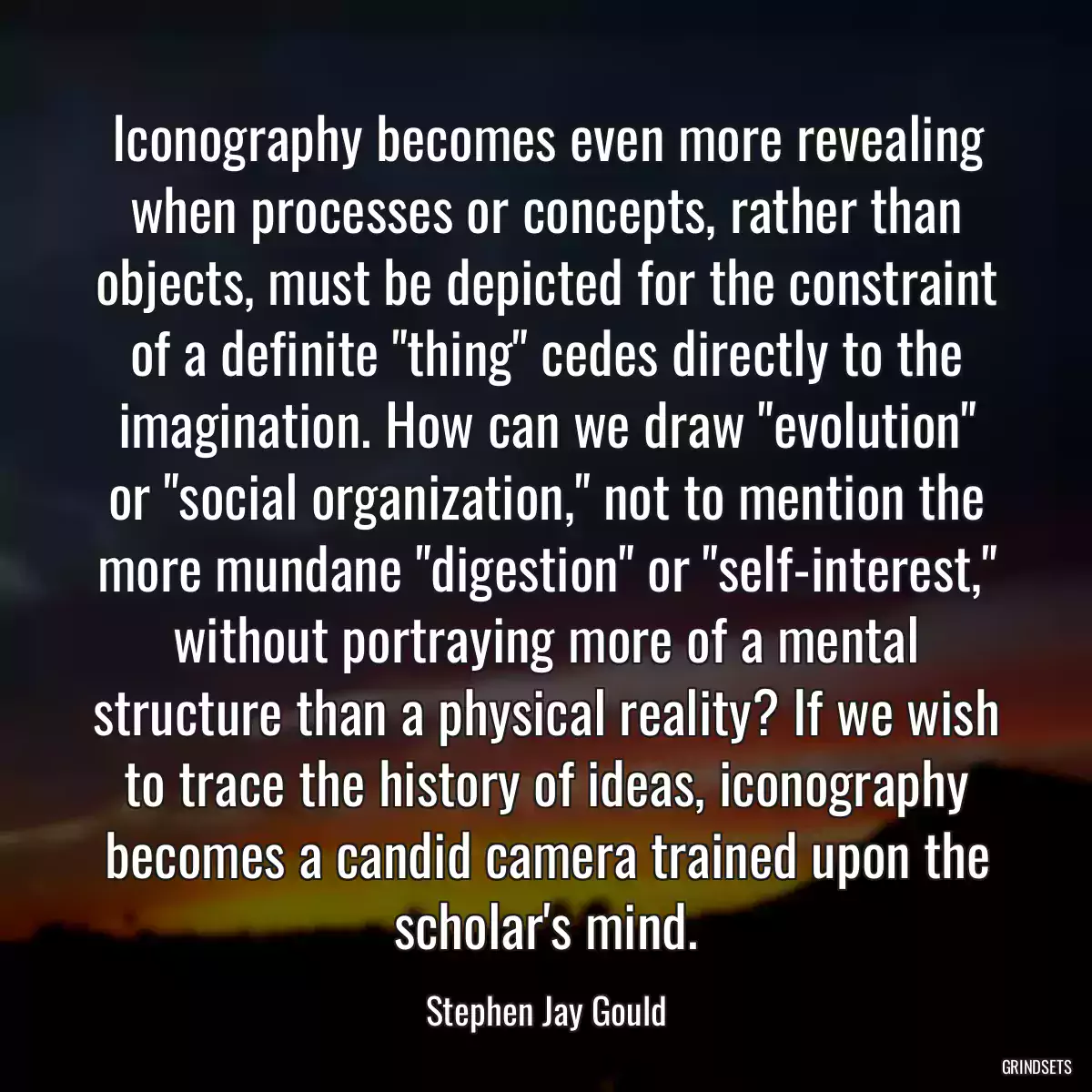 Iconography becomes even more revealing when processes or concepts, rather than objects, must be depicted for the constraint of a definite \