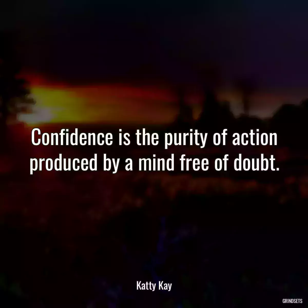 Confidence is the purity of action produced by a mind free of doubt.