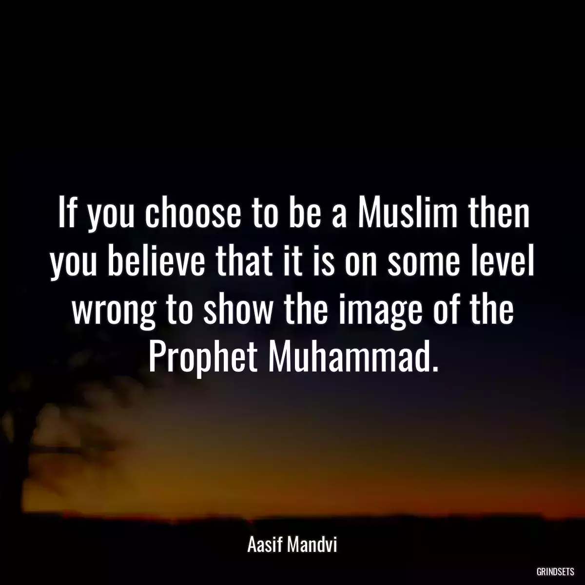 If you choose to be a Muslim then you believe that it is on some level wrong to show the image of the Prophet Muhammad.