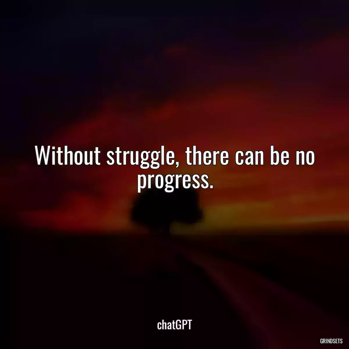 Without struggle, there can be no progress.