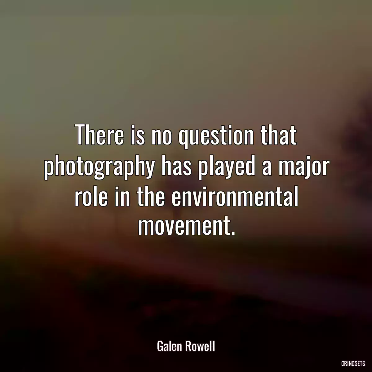 There is no question that photography has played a major role in the environmental movement.