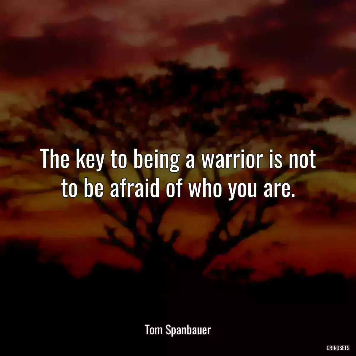 The key to being a warrior is not to be afraid of who you are.