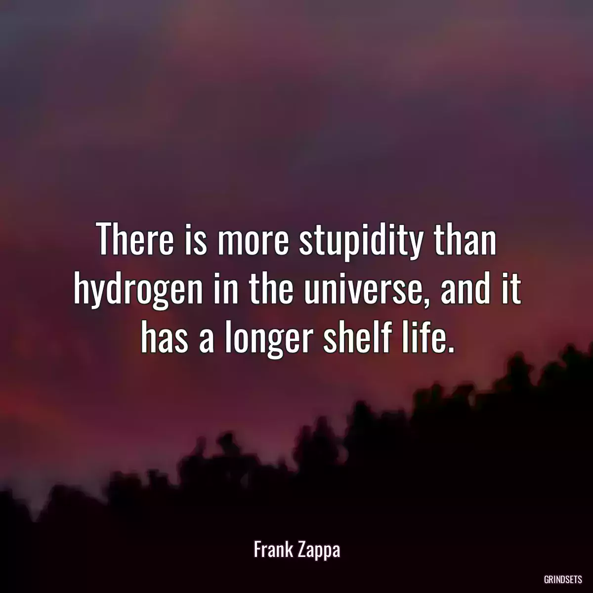 There is more stupidity than hydrogen in the universe, and it has a longer shelf life.