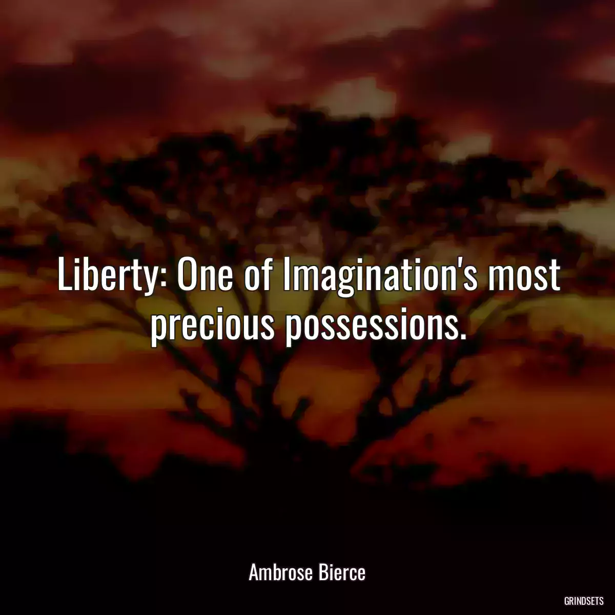 Liberty: One of Imagination\'s most precious possessions.