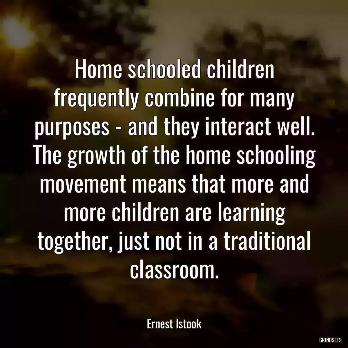 Home schooled children frequently combine for many purposes - and they interact well. The growth of the home schooling movement means that more and more children are learning together, just not in a traditional classroom.