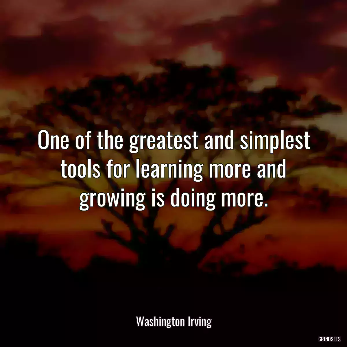 One of the greatest and simplest tools for learning more and growing is doing more.