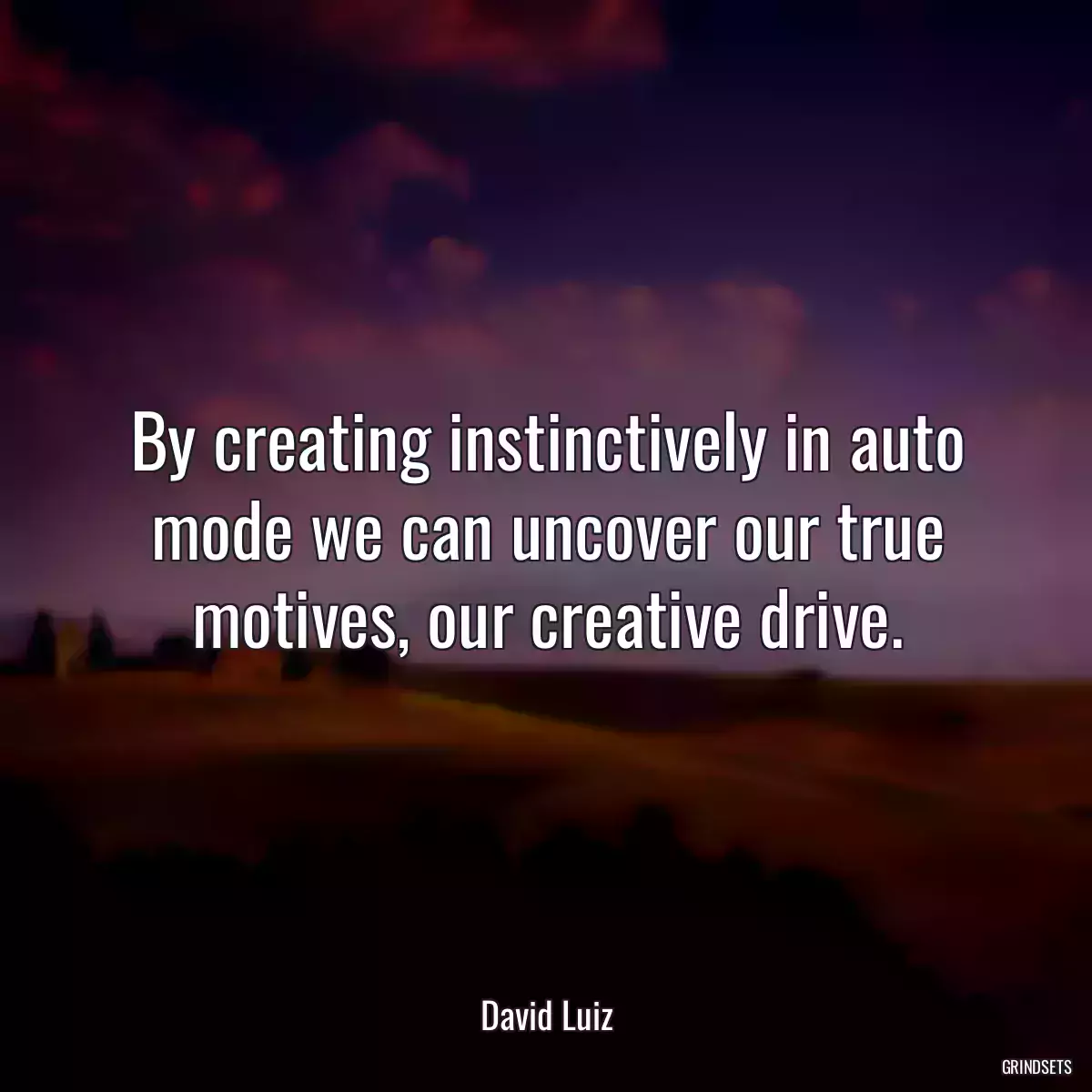 By creating instinctively in auto mode we can uncover our true motives, our creative drive.