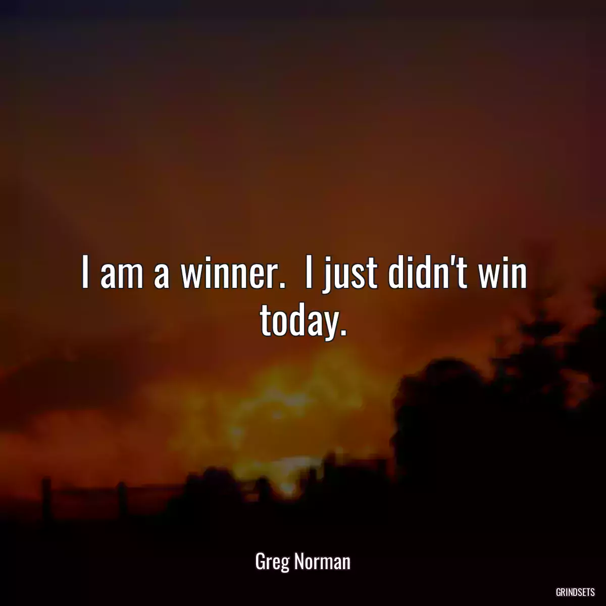 I am a winner.  I just didn\'t win today.