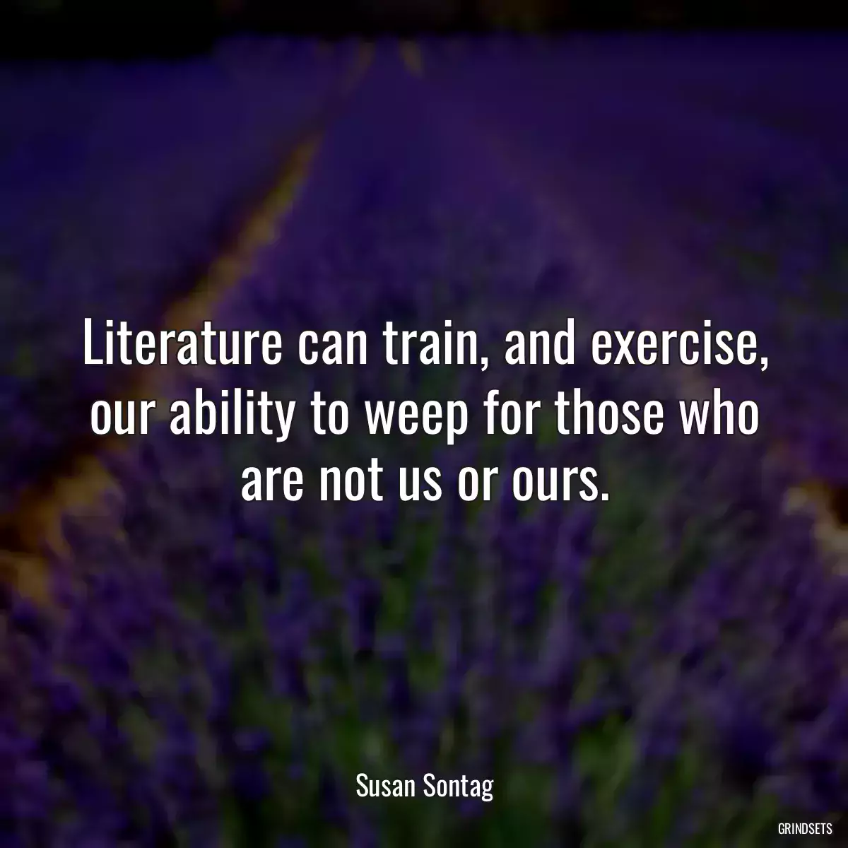 Literature can train, and exercise, our ability to weep for those who are not us or ours.