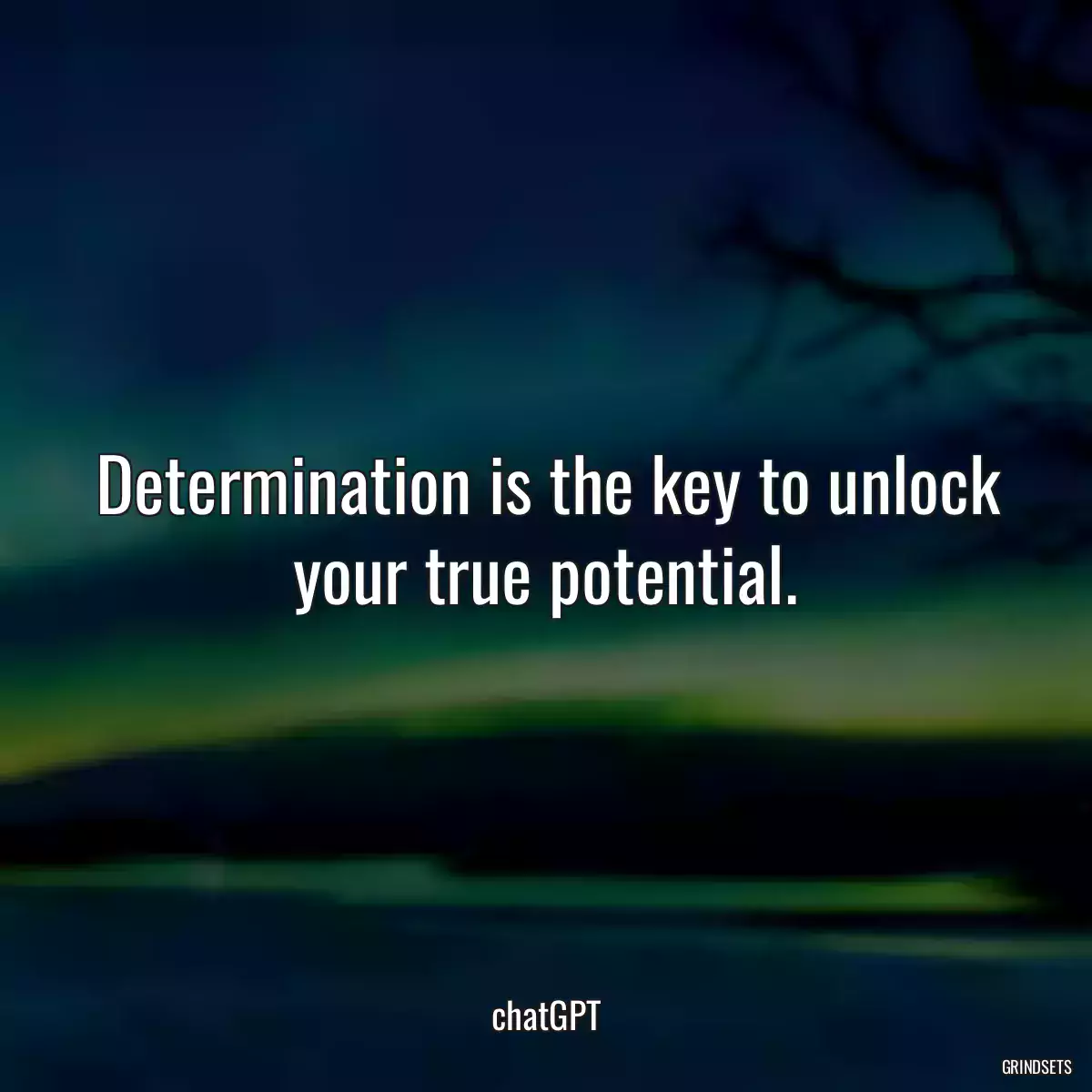 Determination is the key to unlock your true potential.