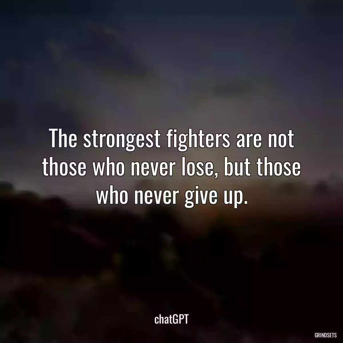 The strongest fighters are not those who never lose, but those who never give up.