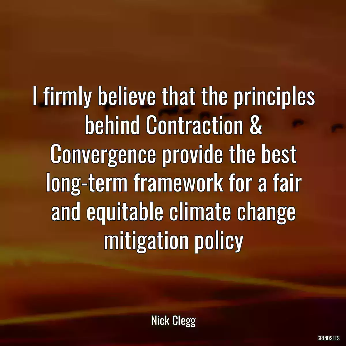 I firmly believe that the principles behind Contraction & Convergence provide the best long-term framework for a fair and equitable climate change mitigation policy