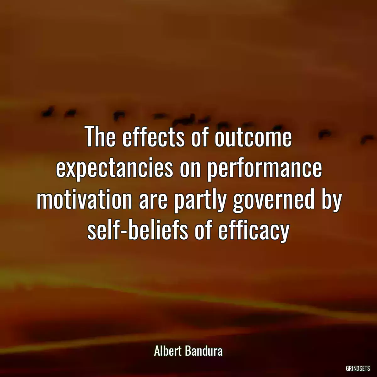 The effects of outcome expectancies on performance motivation are partly governed by self-beliefs of efficacy