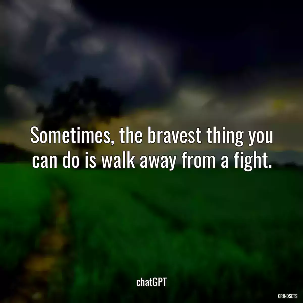 Sometimes, the bravest thing you can do is walk away from a fight.