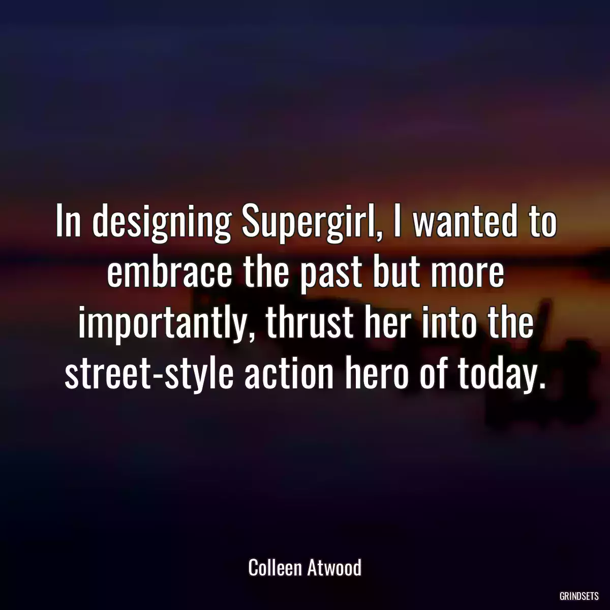 In designing Supergirl, I wanted to embrace the past but more importantly, thrust her into the street-style action hero of today.