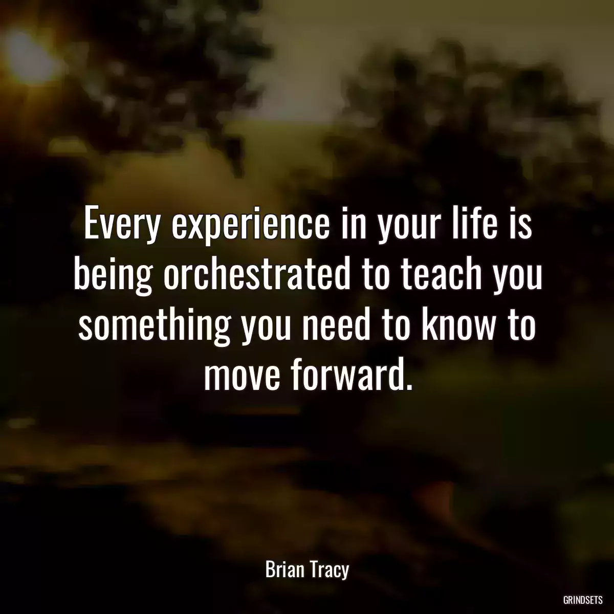 Every experience in your life is being orchestrated to teach you something you need to know to move forward.