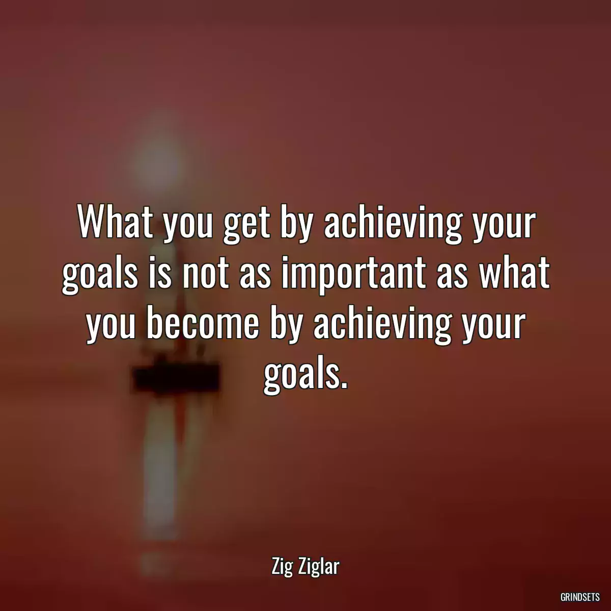 What you get by achieving your goals is not as important as what you become by achieving your goals.