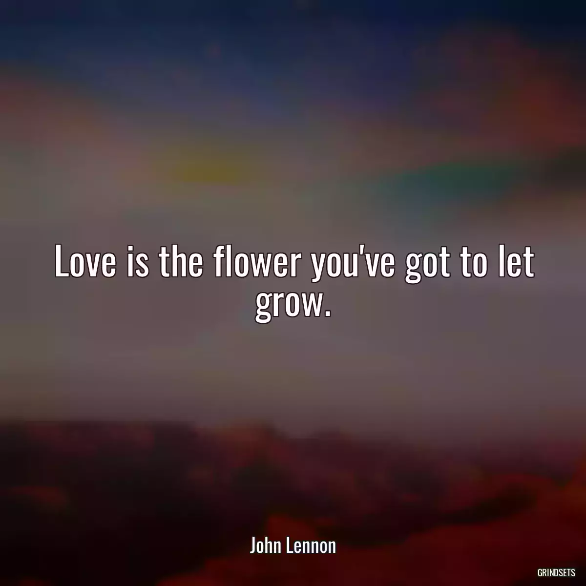 Love is the flower you\'ve got to let grow.