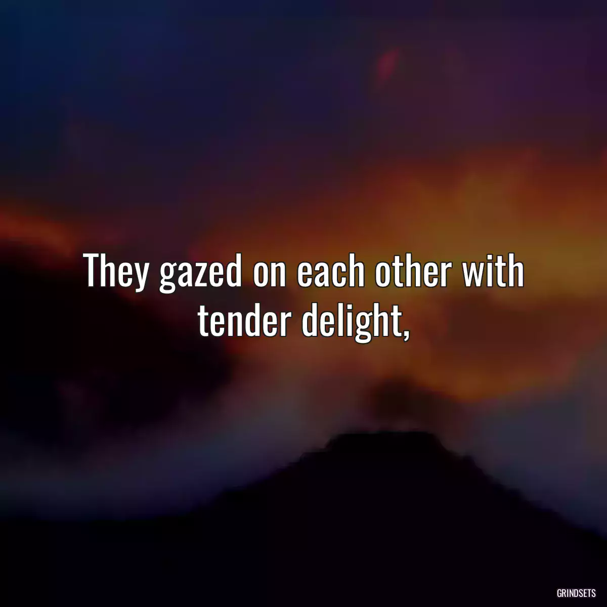 They gazed on each other with tender delight,
