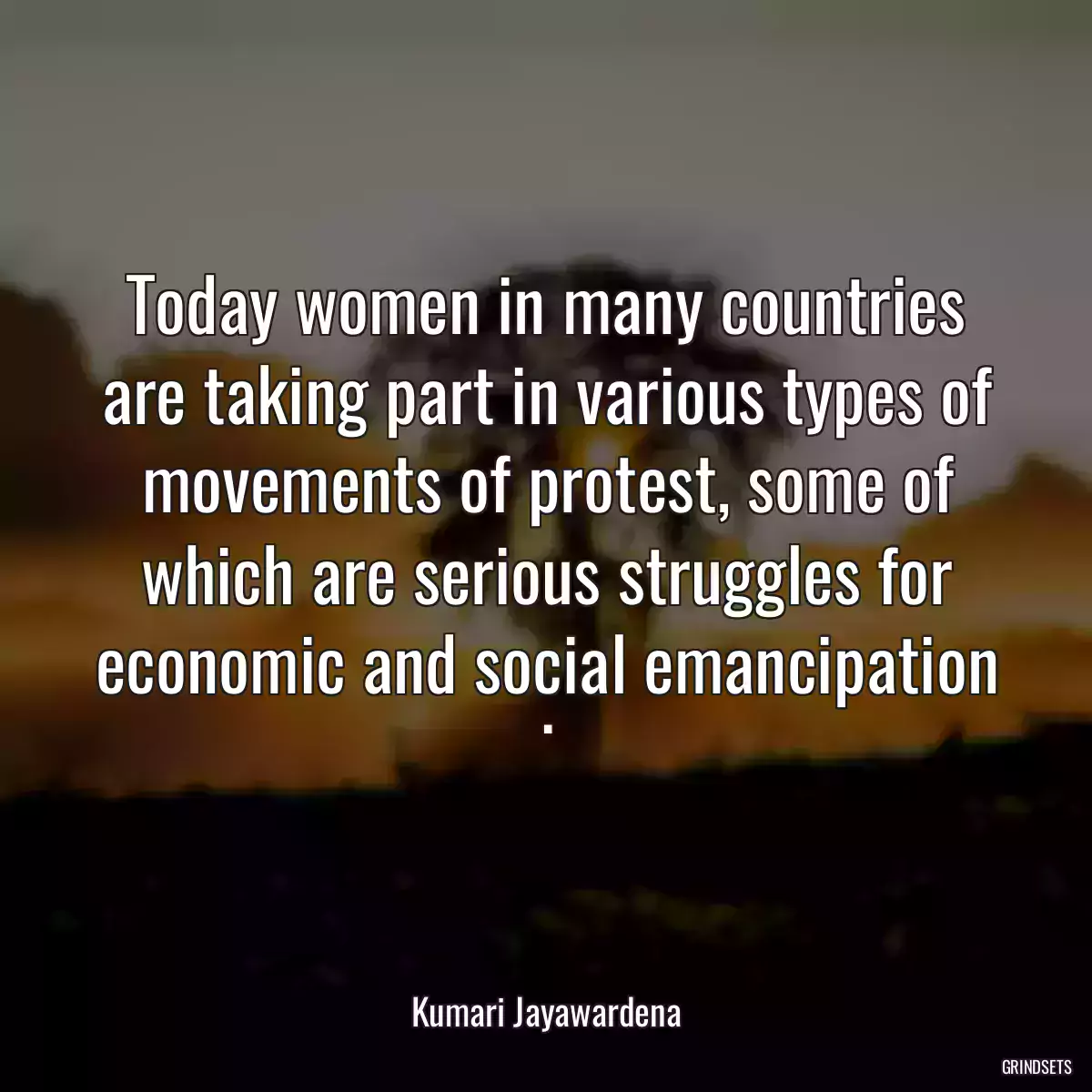 Today women in many countries are taking part in various types of movements of protest, some of which are serious struggles for economic and social emancipation .