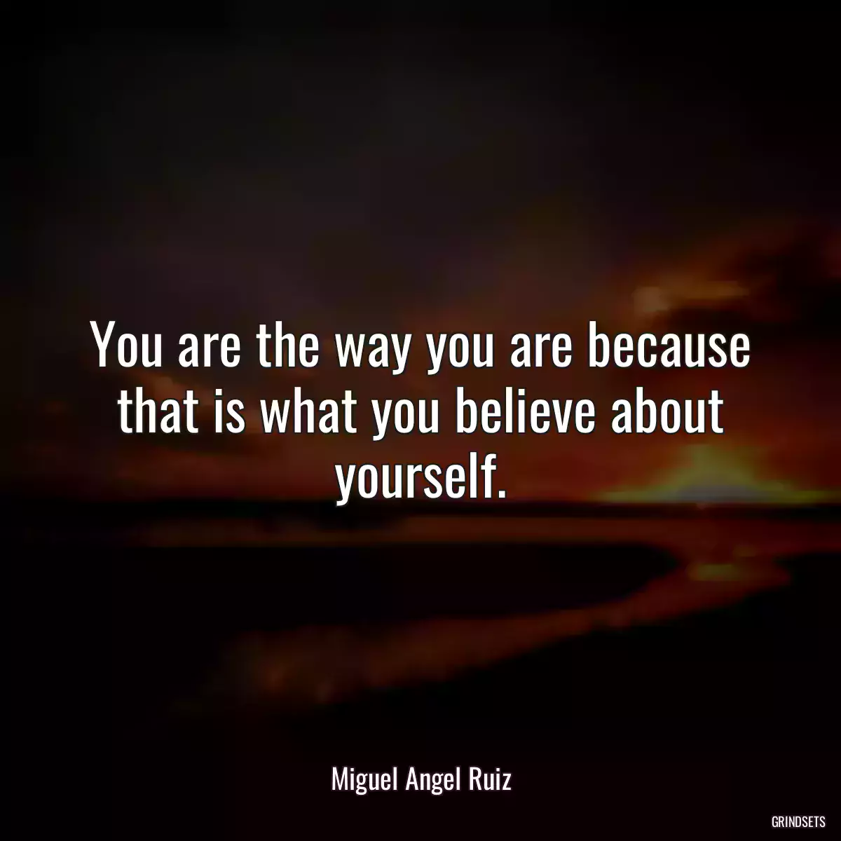 You are the way you are because that is what you believe about yourself.