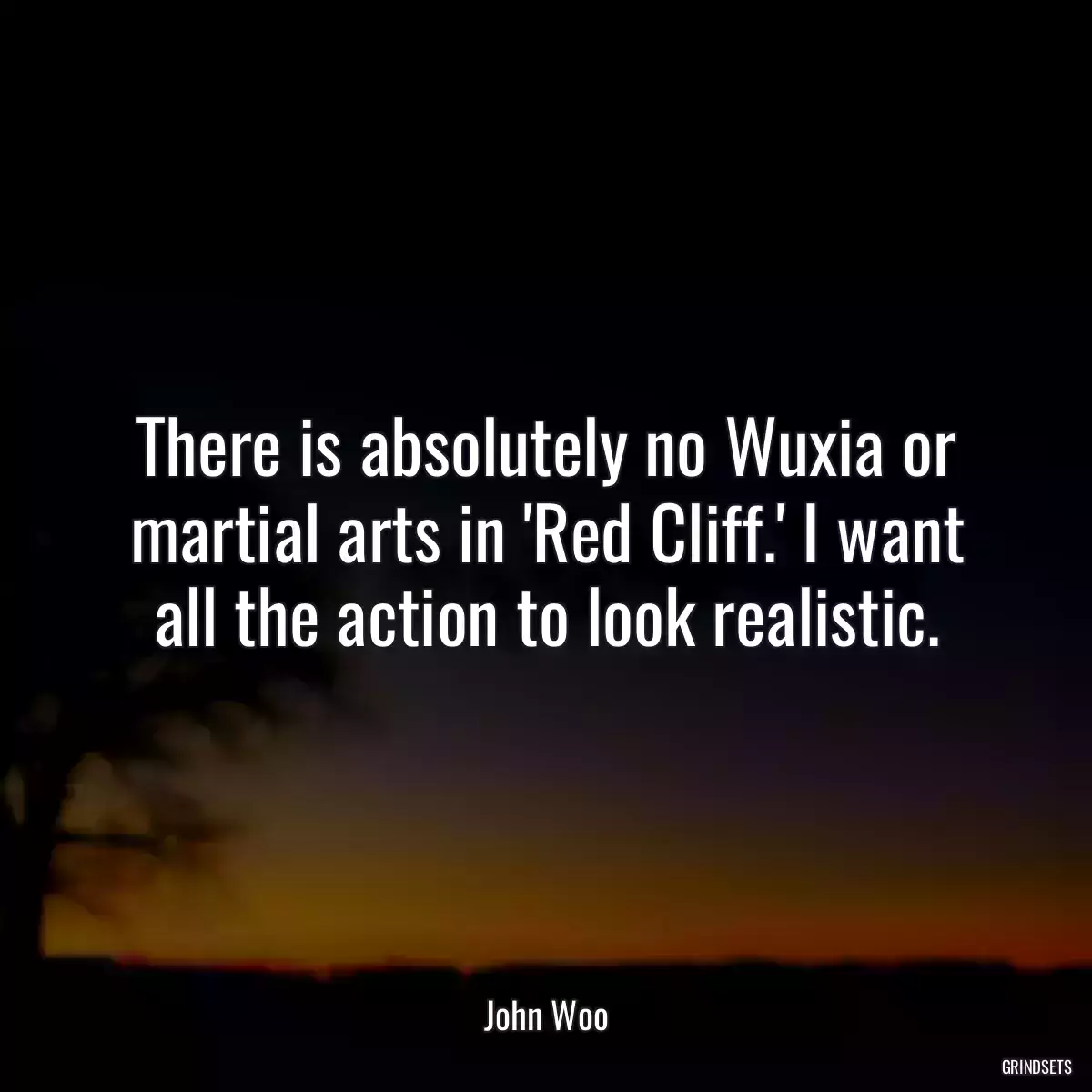There is absolutely no Wuxia or martial arts in \'Red Cliff.\' I want all the action to look realistic.