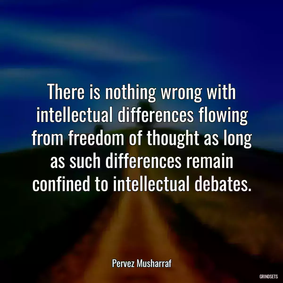 There is nothing wrong with intellectual differences flowing from freedom of thought as long as such differences remain confined to intellectual debates.