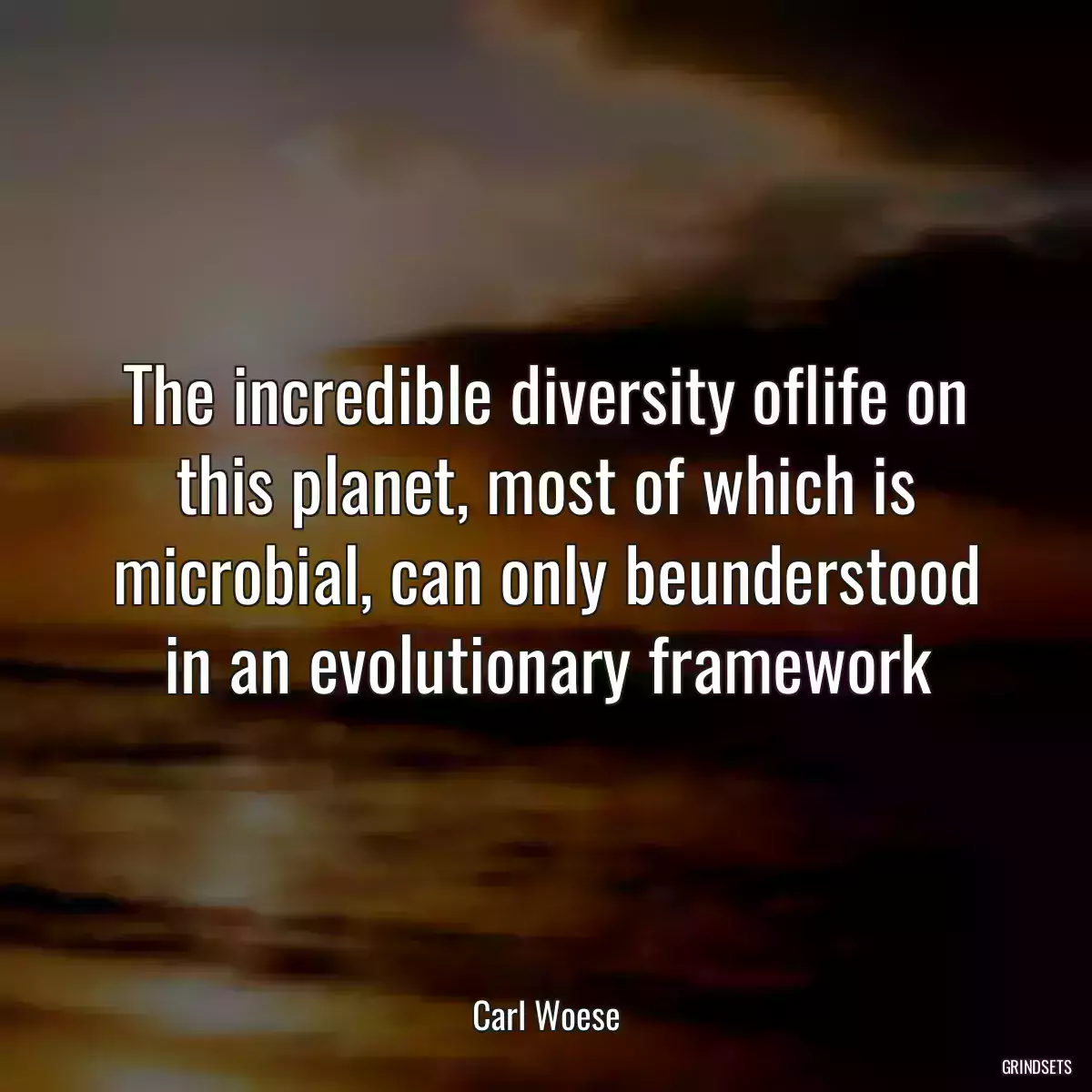 The incredible diversity oflife on this planet, most of which is microbial, can only beunderstood in an evolutionary framework