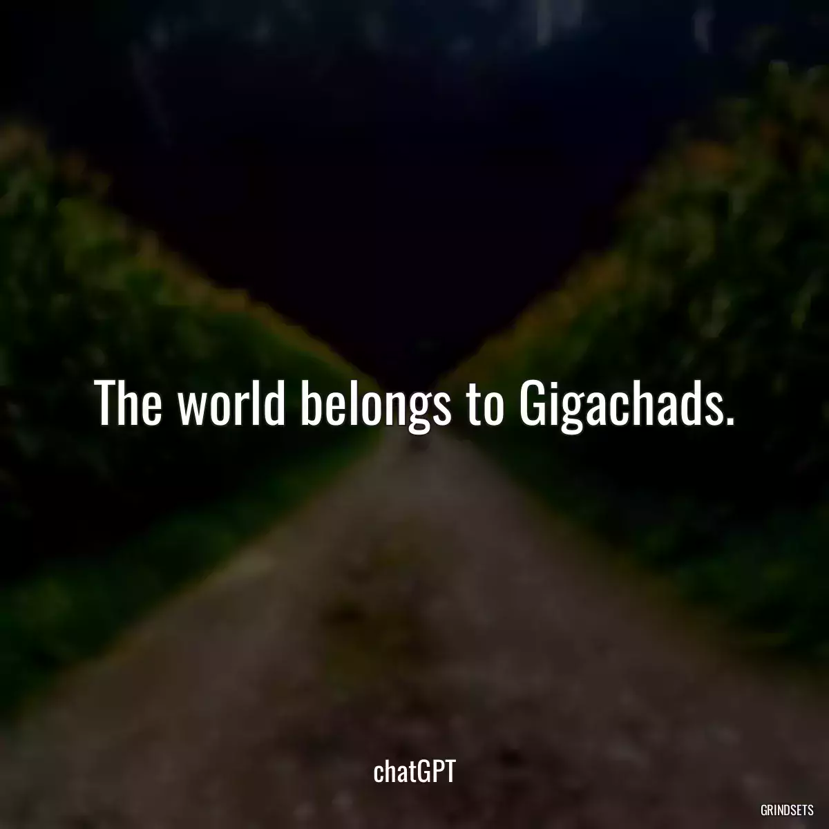 The world belongs to Gigachads.