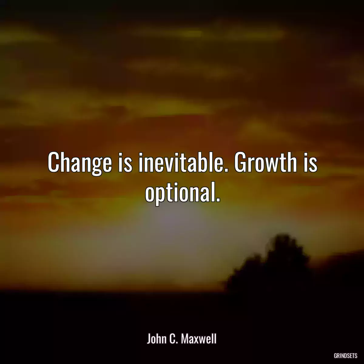 Change is inevitable. Growth is optional.