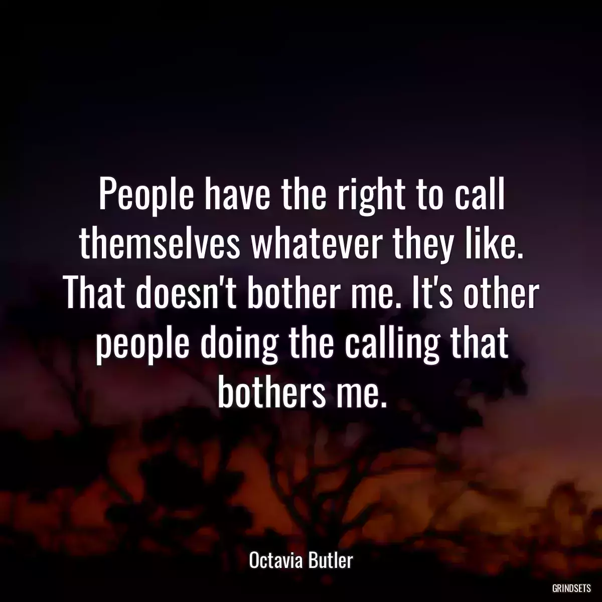 People have the right to call themselves whatever they like. That doesn\'t bother me. It\'s other people doing the calling that bothers me.