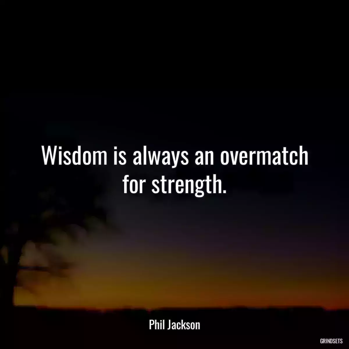 Wisdom is always an overmatch for strength.