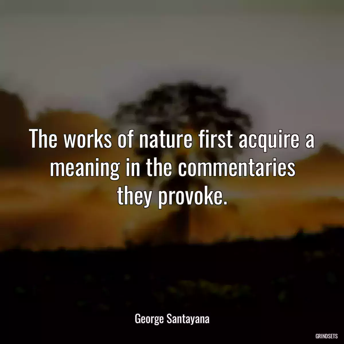 The works of nature first acquire a meaning in the commentaries they provoke.