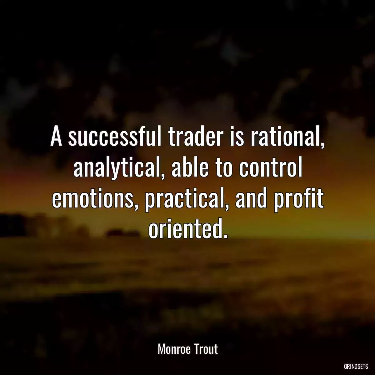 A successful trader is rational, analytical, able to control emotions, practical, and profit oriented.