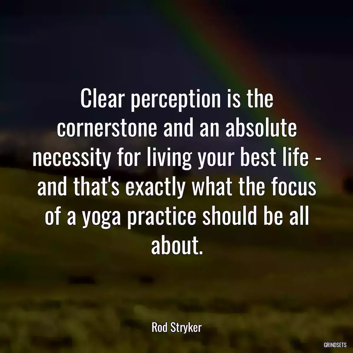 Clear perception is the cornerstone and an absolute necessity for living your best life - and that\'s exactly what the focus of a yoga practice should be all about.