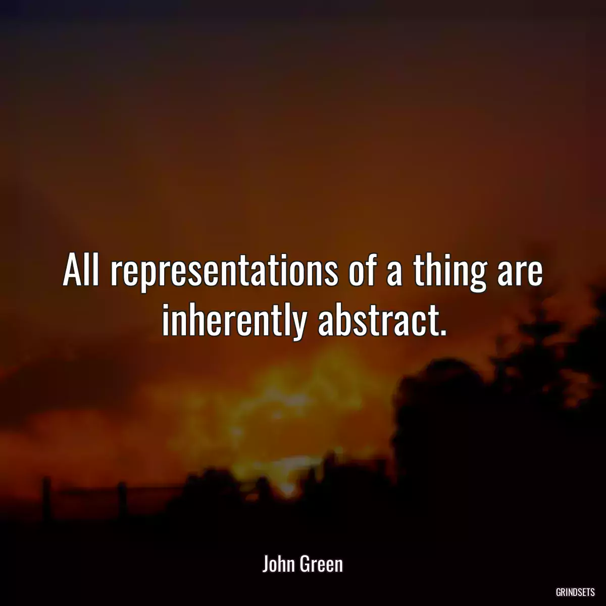 All representations of a thing are inherently abstract.