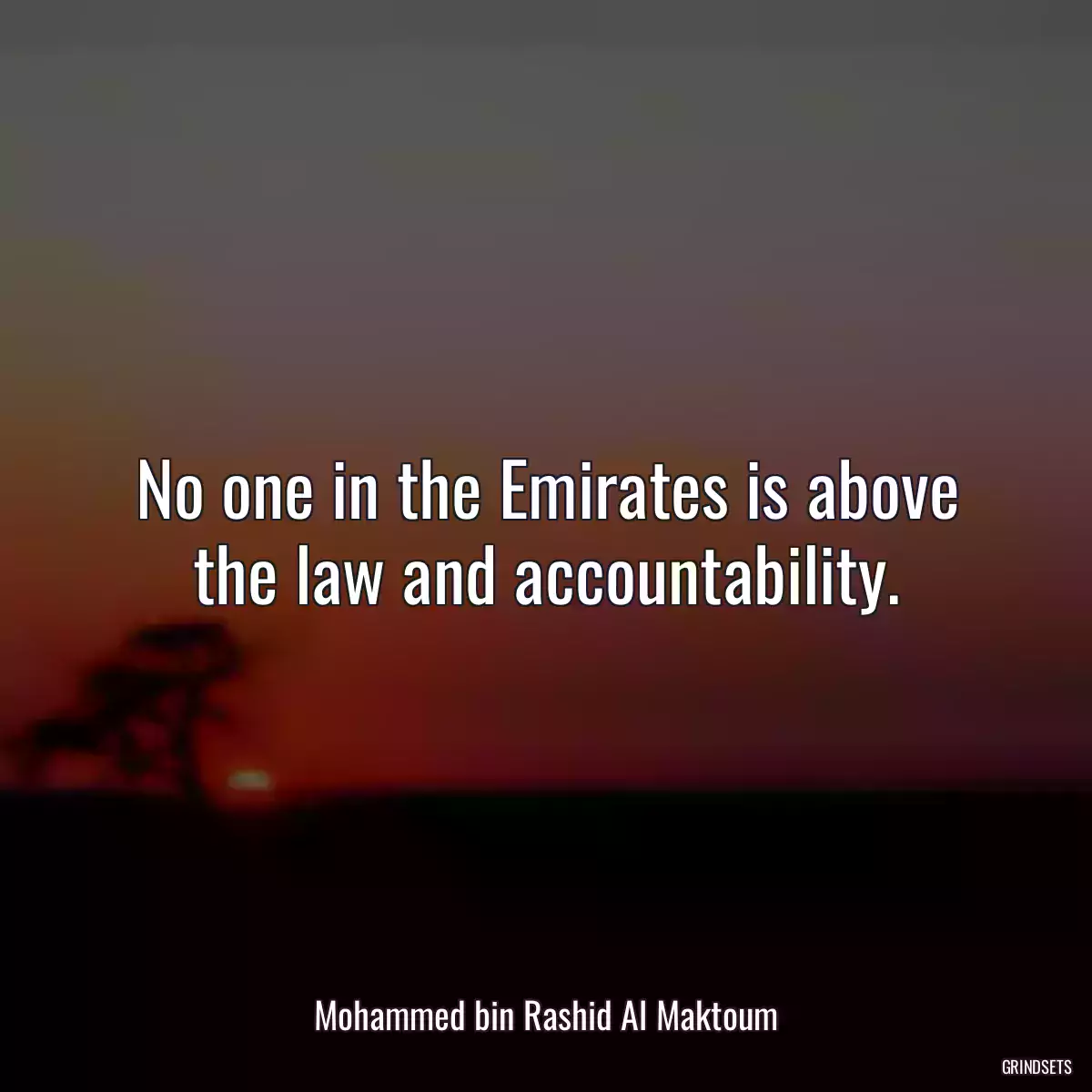 No one in the Emirates is above the law and accountability.