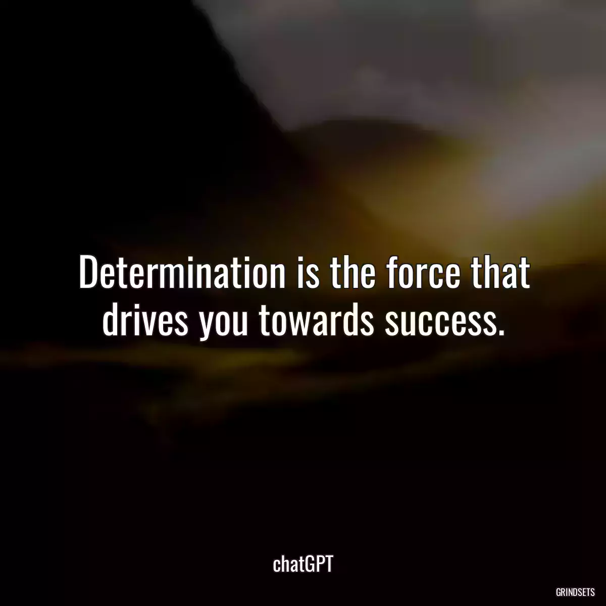 Determination is the force that drives you towards success.