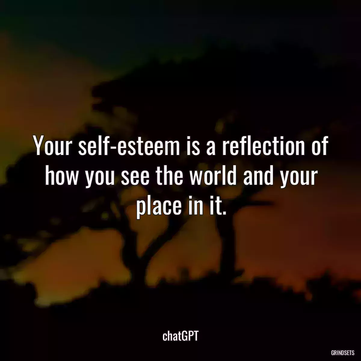Your self-esteem is a reflection of how you see the world and your place in it.